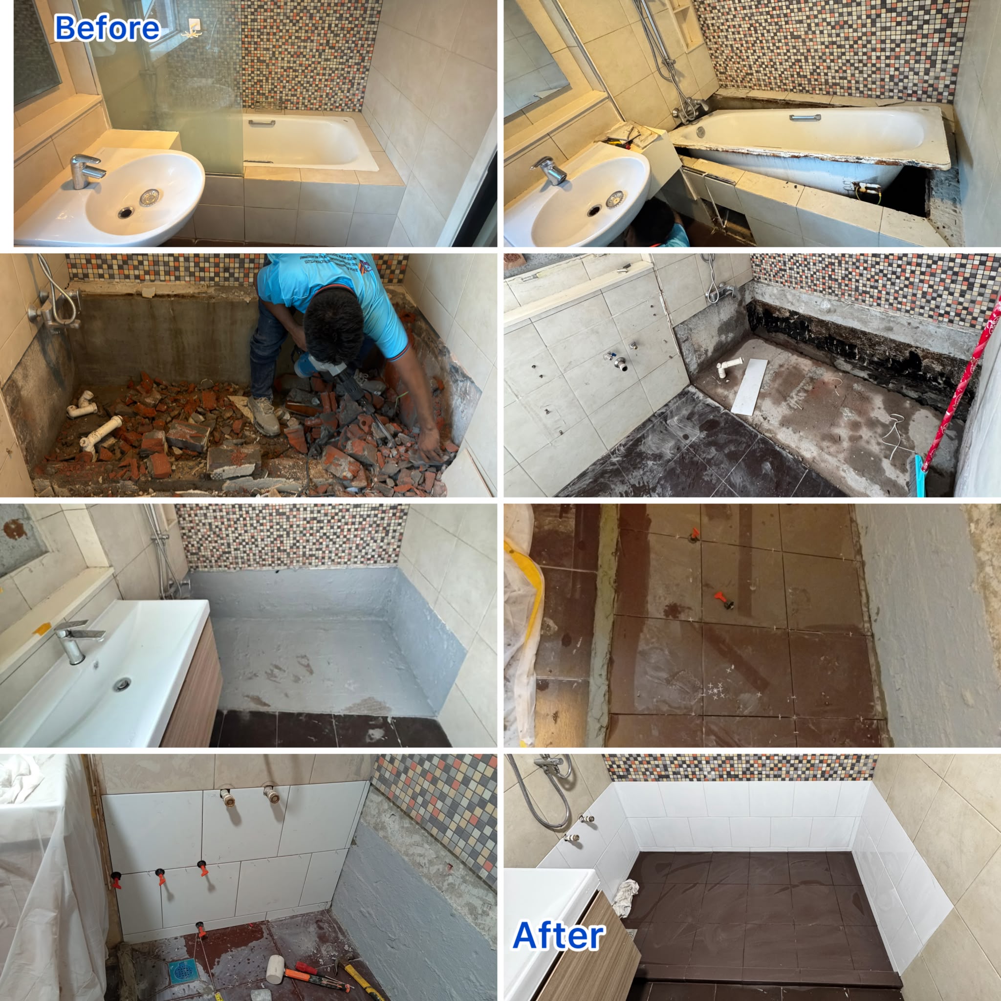 Bathtub Removal & Shower Area Conversion Service in Singapore  | Handyman Singapore